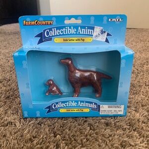 Ertl Irish a setter w/ Pup Collectible Dog Figures Toys 1998 Farm Animals